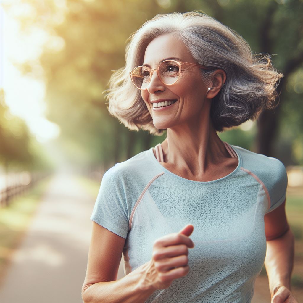 mujer menopausia haciendo ejercicio huesos fuerte osteorporosis tratar con productos naturales de herbolario